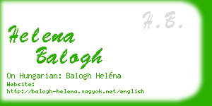 helena balogh business card