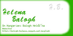 helena balogh business card